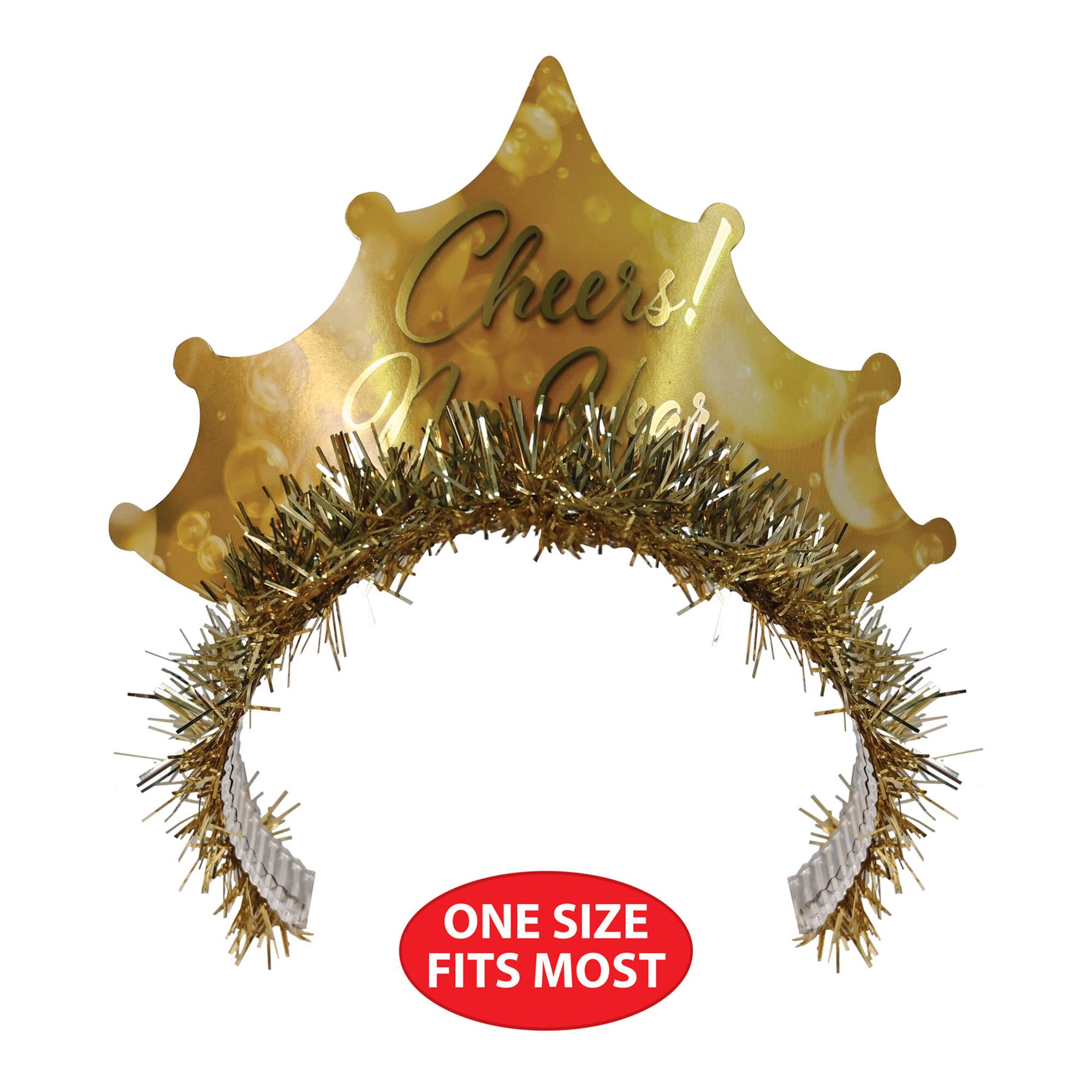 Beistle Adult Champagne New Year Tiaras, 50ct.
